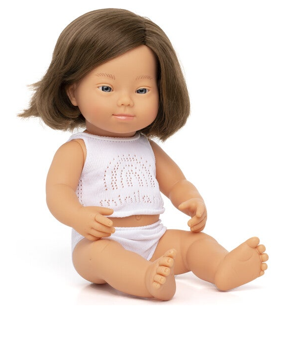 Baby Doll Caucasian Girl with Down Syndrome 15"