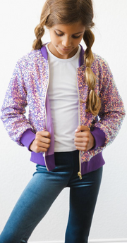 PURPLE SEQUIN JACKET