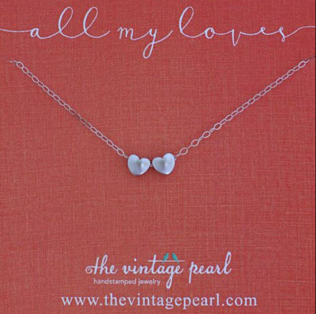 All My Loves Necklace (Sterling Silver - 1-5 hearts)