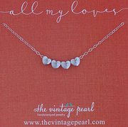 All My Loves Necklace (Sterling Silver - 1-5 hearts)