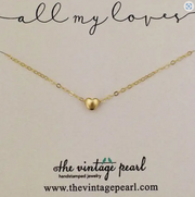 All My Loves Necklace (Gold - 1-5 hearts)