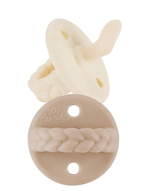 Sweetie Soother Silicone Pacifier - Toast & Buttercream