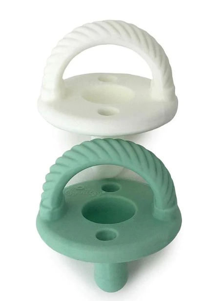 Sweetie Soother™ - Pacifier 2-Pack - White & Mint - 0 months +