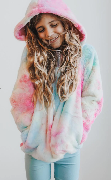 Tie dye fuzzy best sale pullover