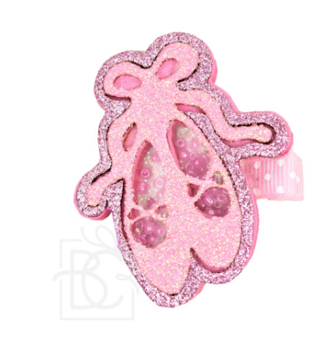 Pink Ballet Slippers Hair Clip