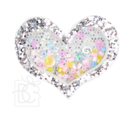 Glitter Heart Shaker Clips - 3 Varieties