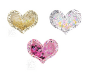 Glitter Heart Shaker Clips - 3 Varieties