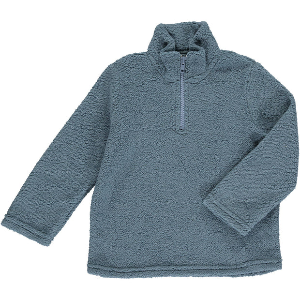 Blue MACCHU Sherpa Zip Up