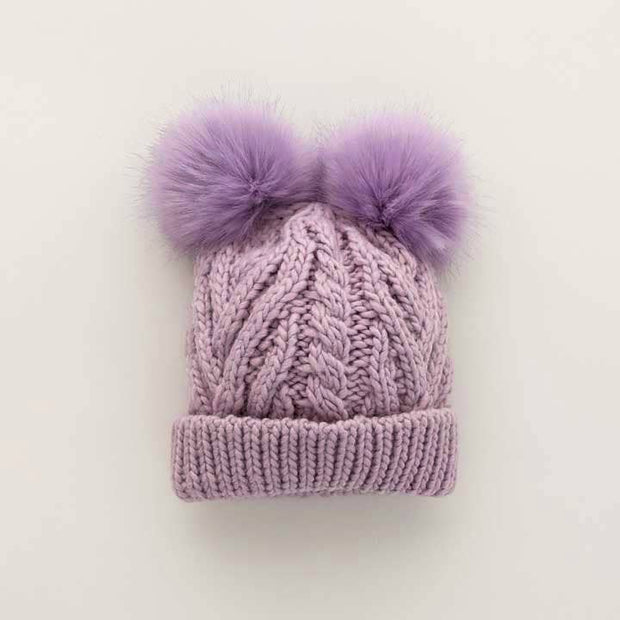 Lilac Fluffer Beanie Hat