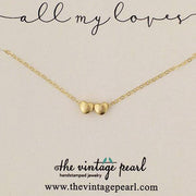 All My Loves Necklace (Gold - 1-5 hearts)