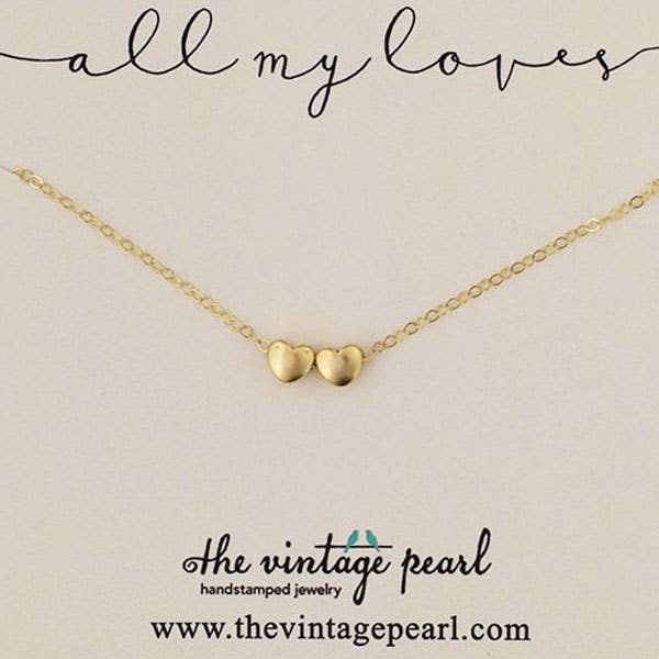 All My Loves Necklace (Gold - 1-5 hearts)