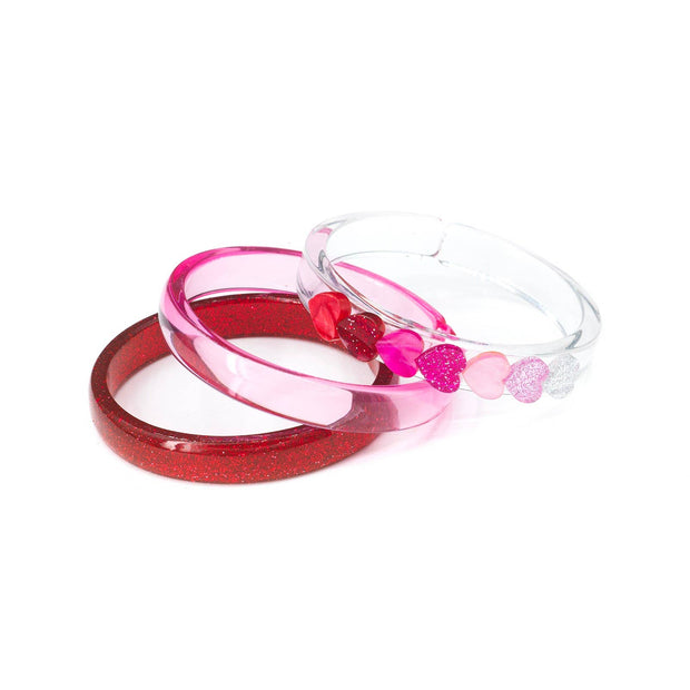 VAL24- Hearts Red Shades Bangles