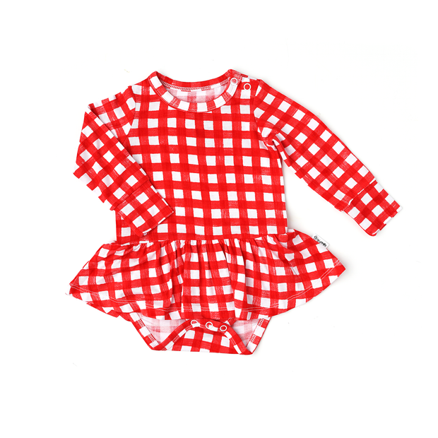 Frost Red Gingham Bamboo TUTU
