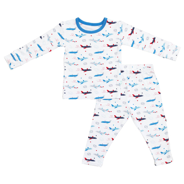 I Love Planes Two Piece Jammies - Bamboo
