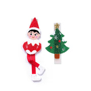 HOL-Christmas Elf & Christmas Tree Alligator Clips