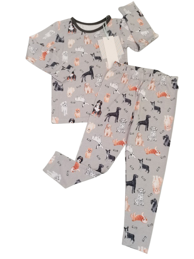 Puppy Pack Long Sleeve Jammies Set - Bamboo