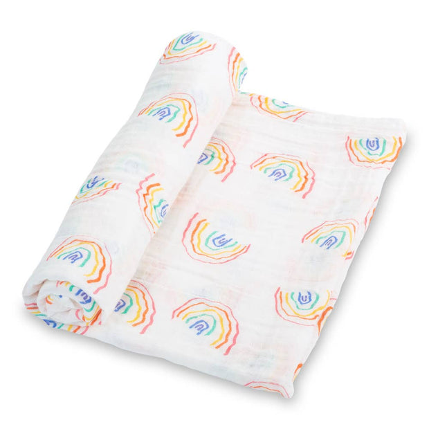 Rainbow Swaddle Blanket - Muslin