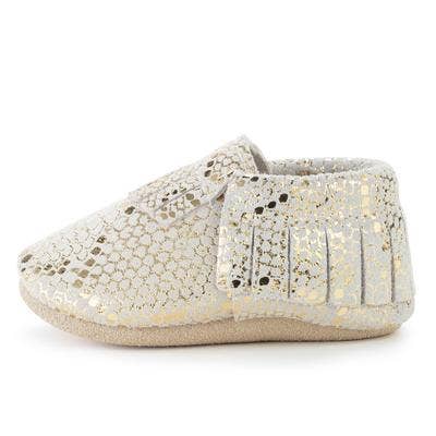 Rattlesnake Genuine Leather Baby Moccasins