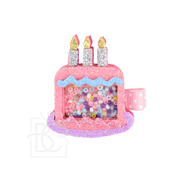 Birthday Cake Shaker Hair Clip