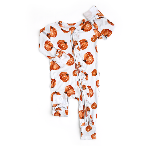 Presley Pumpkin Bamboo Ruffle ZIP