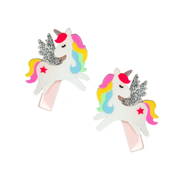 Unicorn Pastel Shades Alligator Clips