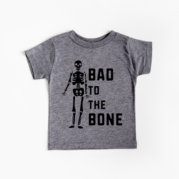 Bad to the Bone Halloween Toddler and Youth Shirt