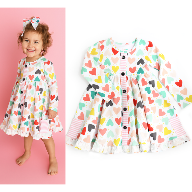 Jayde & Izzy BUTTON DRESS